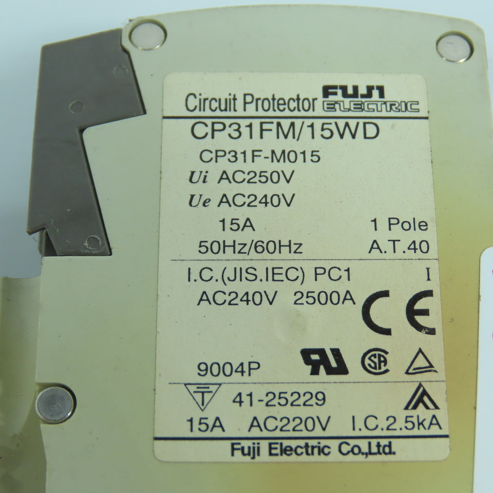 Fuji CP31FM/15WD 15A Single Pole Circuit Breaker Protector