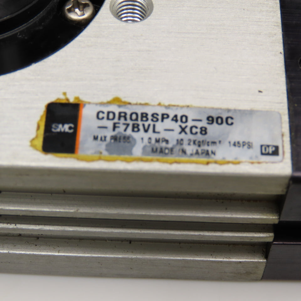 SMC CDRQBSP40-90C-F7BVL-XC8 Pneumatic Rotary Turn Table Actuator 1/4 Turn