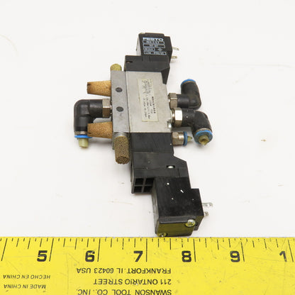 Festo MEH-5/3E-1/8-S-B 5/3 Position Pneumatic Valve Open Center 24VDC Coil