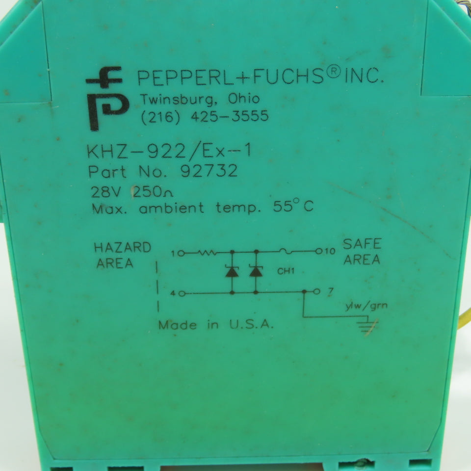 Pepperl + Fuchs KHZ-922/Ex-1 Safety Relay 24V