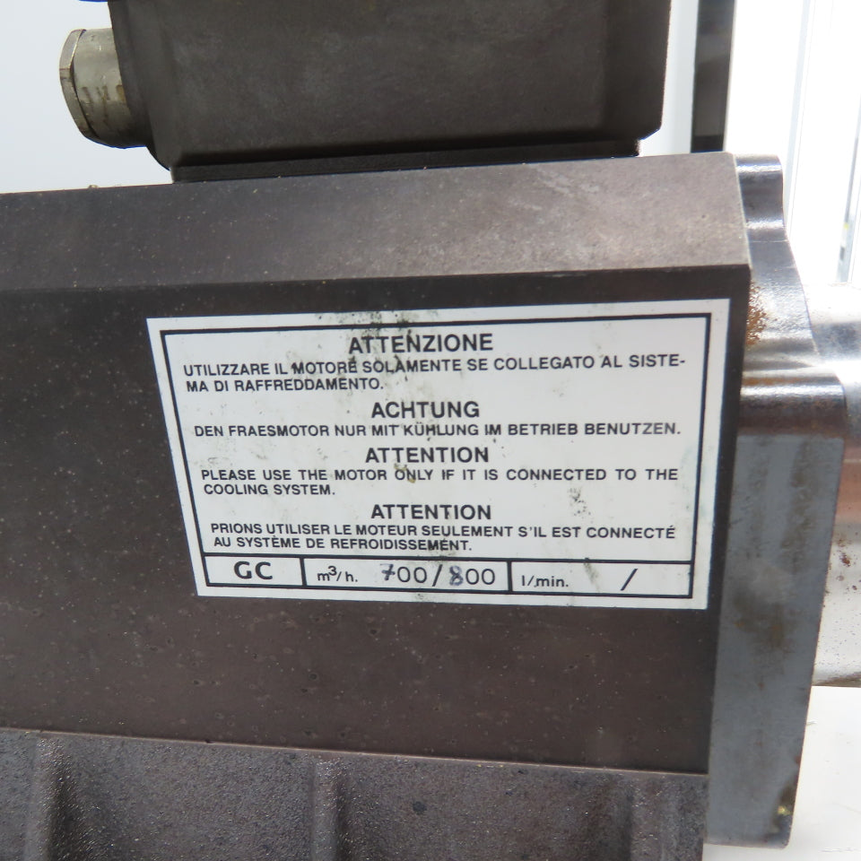 Giordano Colombo RV 154 Spindle Motor 16HP 11.8KW 480V 18000RPM PARTS/REPAIR