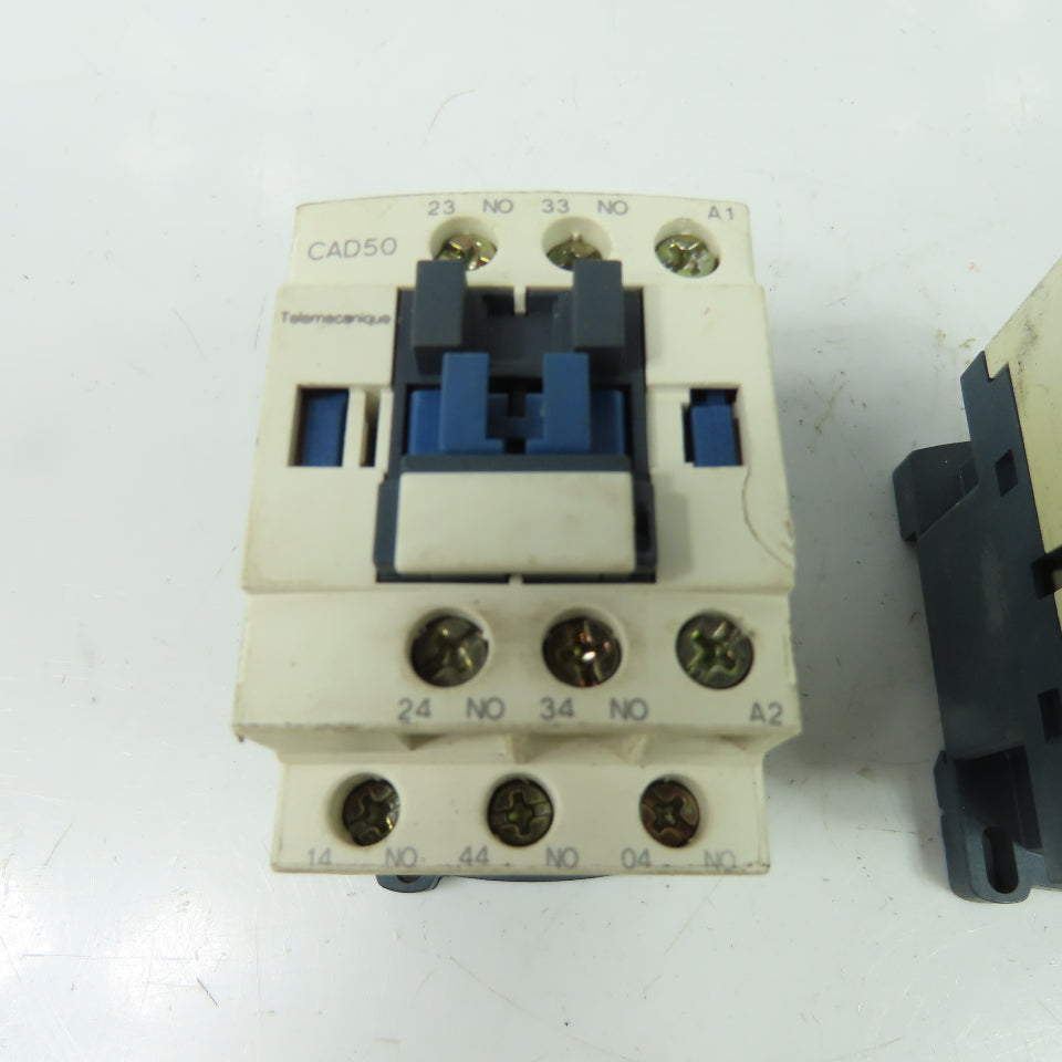 Telemecanique CAD50 Schneider 10A Contactor Starter 120V Coil Lot Of 2
