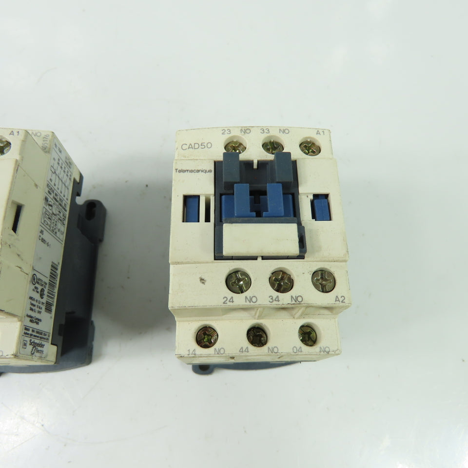 Telemecanique CAD50 Schneider 10A Contactor Starter 120V Coil Lot Of 2
