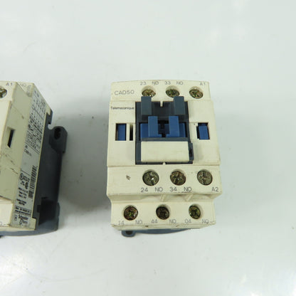 Telemecanique CAD50 Schneider 10A Contactor Starter 120V Coil Lot Of 2
