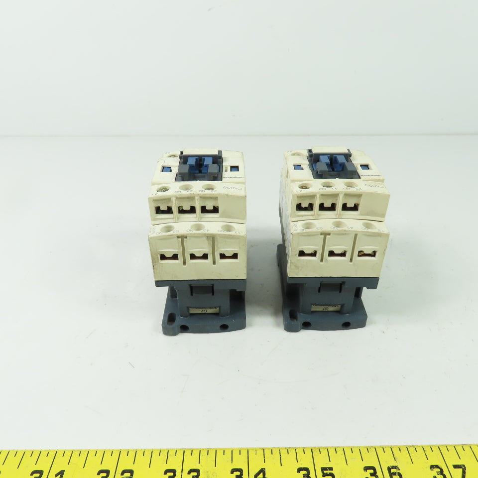 Telemecanique CAD50 Schneider 10A Contactor Starter 120V Coil Lot Of 2