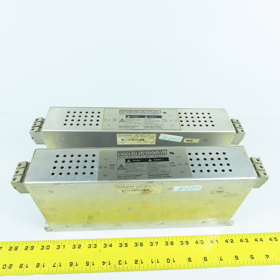 Indramat NFD 02.2-480-030 Power Line Filter 3PH 480V 30A Lot Of 2