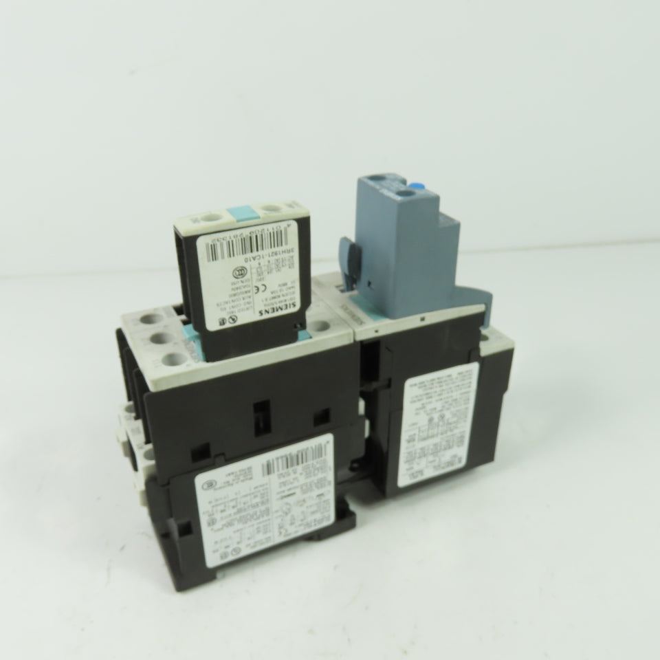 Siemens 3RT1024-1A Contactor 600VAC 40A 110V Coil W/ RU1126-1CB0 2.5A Relay