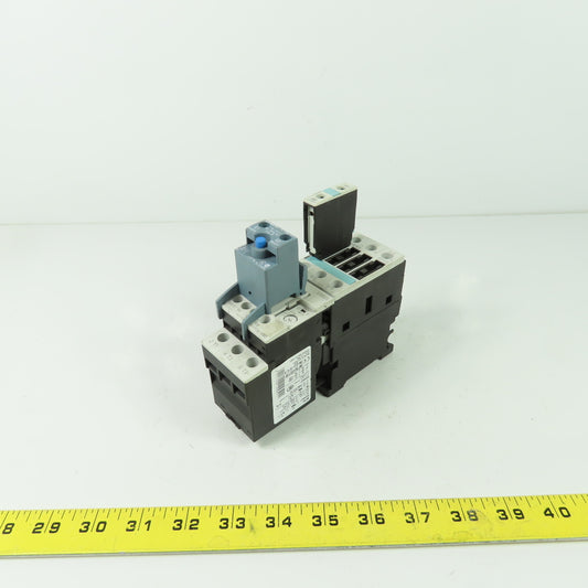 Siemens 3RT1024-1A Contactor 600VAC 40A 110V Coil W/ RU1126-1CB0 2.5A Relay