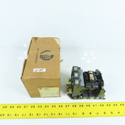 Allen Bradley 500-Y688601/1 Size 0 Starter Contactor 5HP 120V 40HZ Coil 18A 600V
