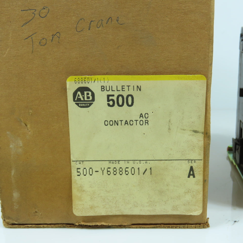 Allen Bradley 500-Y688601/1 Size 0 Starter Contactor 5HP 120V 40HZ Coil 18A 600V