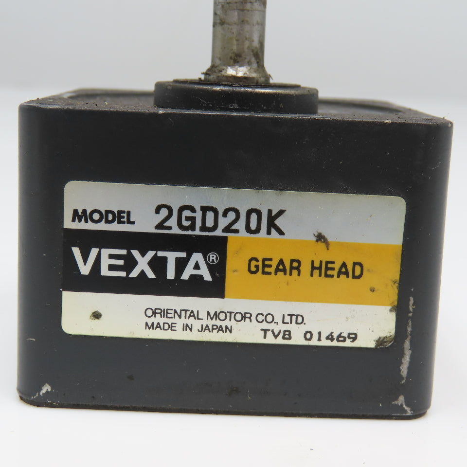 Vexta Oriental Motor 2GD20K Servo Motor Gear Head 8mm Shaft