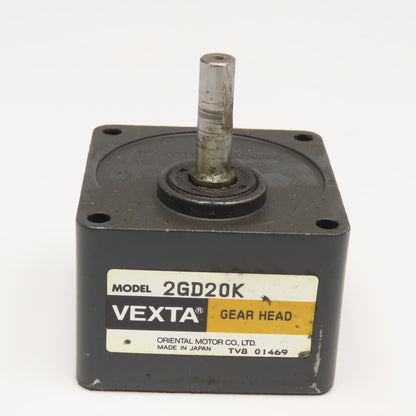 Vexta Oriental Motor 2GD20K Servo Motor Gear Head 8mm Shaft