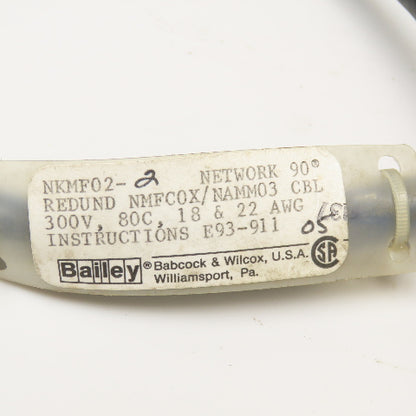 Bailey NKMF02-2 NMFC0X/NAMM03 Redundant Cable Assembly 90°