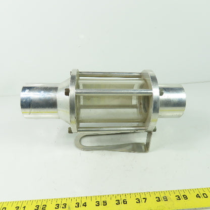 Conair 8oz Glass Receiver 1-3/4" Ports 9-5/8" OAL