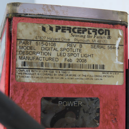 Perceptron 917-4019 Digital Surface Sensor Rev D W/ 515-0108 LED Flood Light