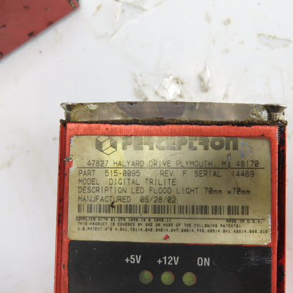 Perceptron 917-3008 Digital Surface Sensor Rev 1 W/ 515-0095 LED Flood Light