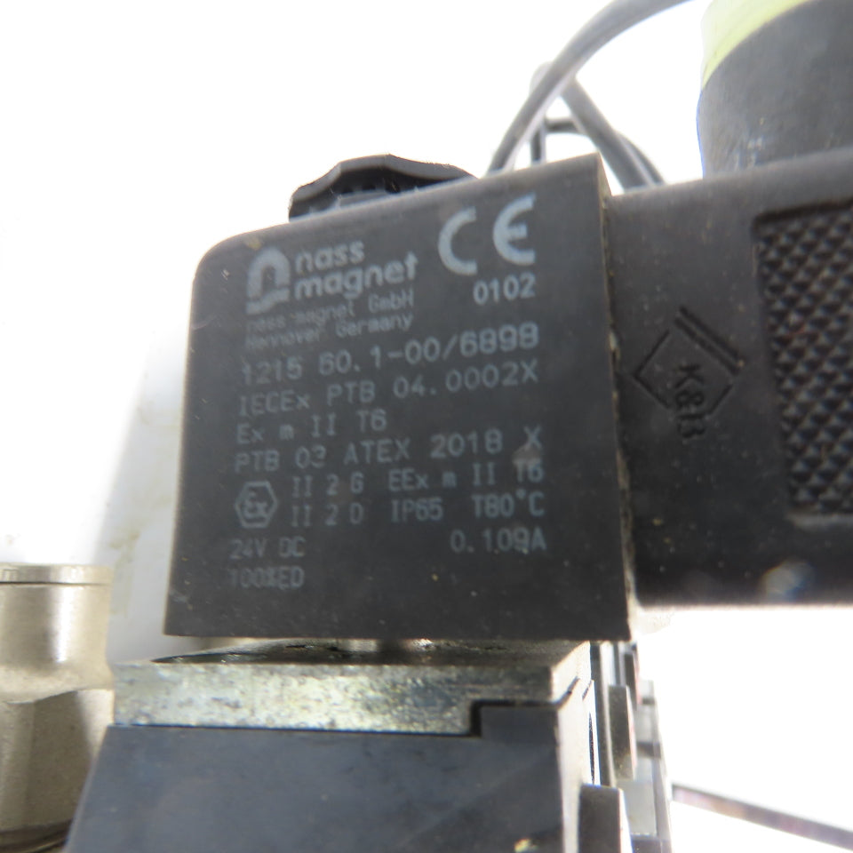 Norgren SXE9574-A71-00 4 Pneumatic Solenoid Valve Manifold Bank 10Bar 24VDC Coil