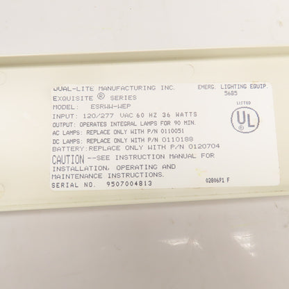 Dual-Lite ESRWW-WEP Self Contained Emergency Exit Light Power Pack 120/277VAC