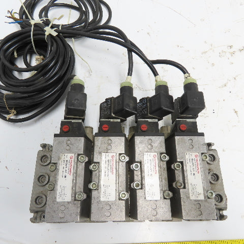 Norgren SXE9574-A71-00 4 Pneumatic Solenoid Valve Manifold Bank 10Bar 24VDC Coil