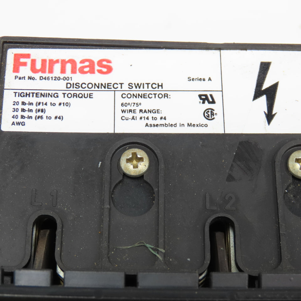Furnas D46120-001 Fused 3 Pole Disconnect