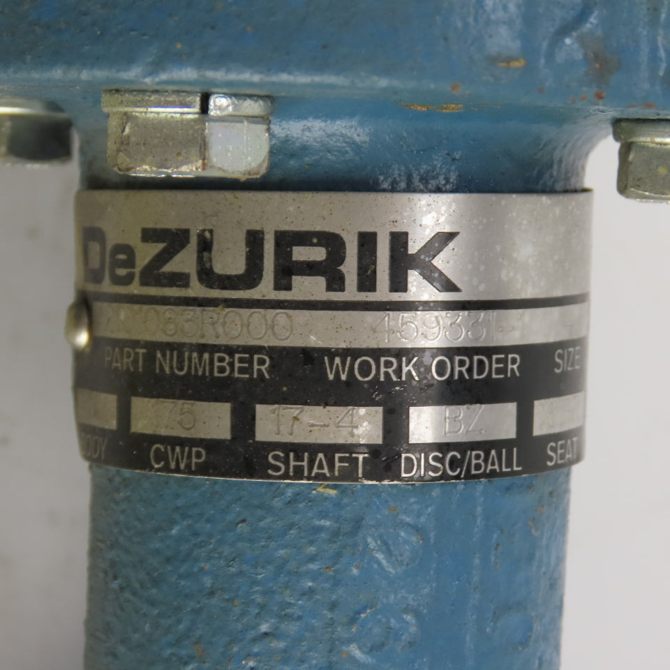 Dezurik 2101083R000 BGS 4" Butterfly Valve & UniTorq Pneumatic Actuator