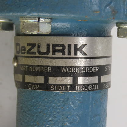 Dezurik 2101083R000 BGS 4" Butterfly Valve & UniTorq Pneumatic Actuator