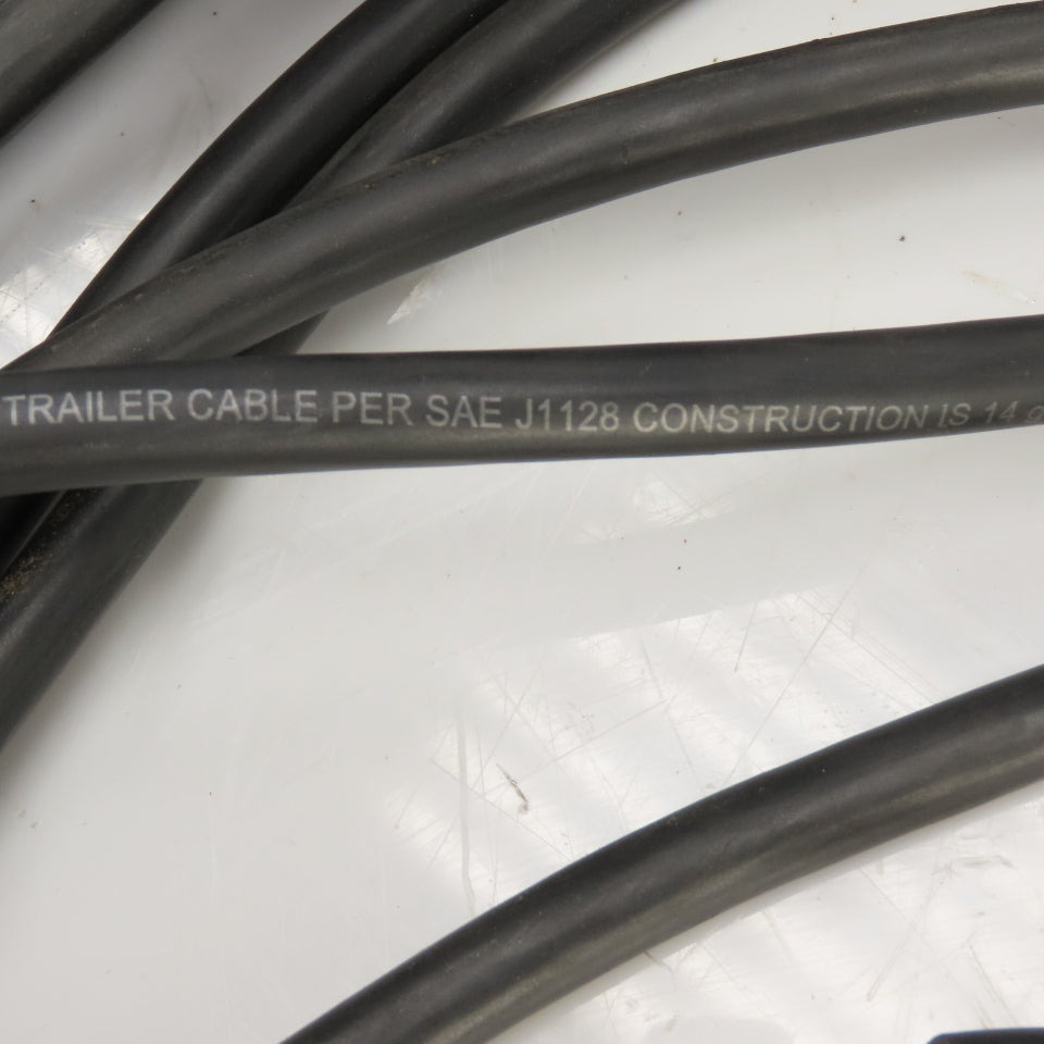 Heavy Duty 7-Way RV & Trailer Cable SAE J1128 14AWG 7 Conductor 50' L