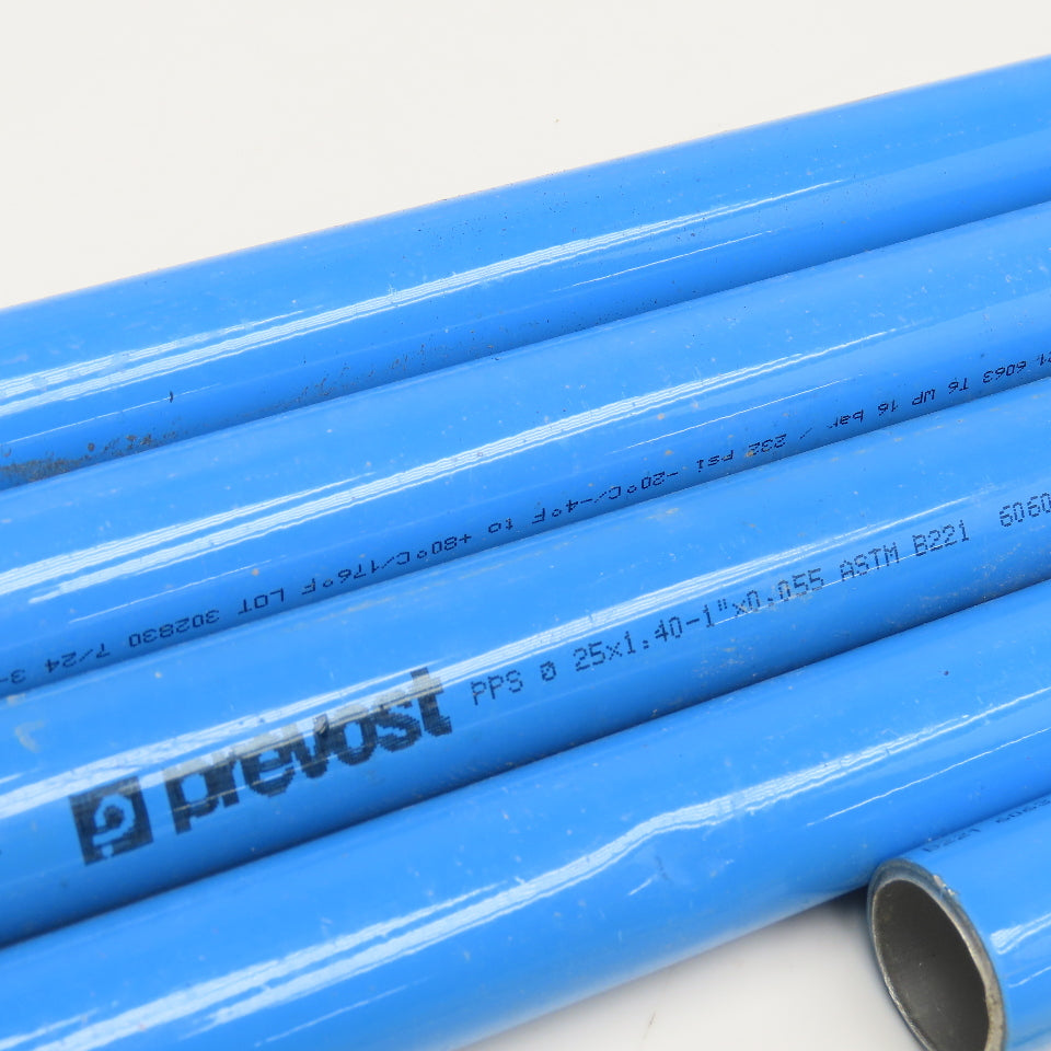 Prevost 25mm 1" Aluminum Bendable Quick Connect Rigid Airline Mixed Lengths 20'