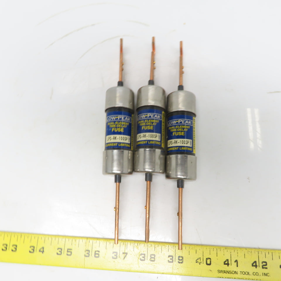 Buss LPS-RK-100SP 100A Low-Peak Dual Element Time Delay Fuse Lot of 3 ...