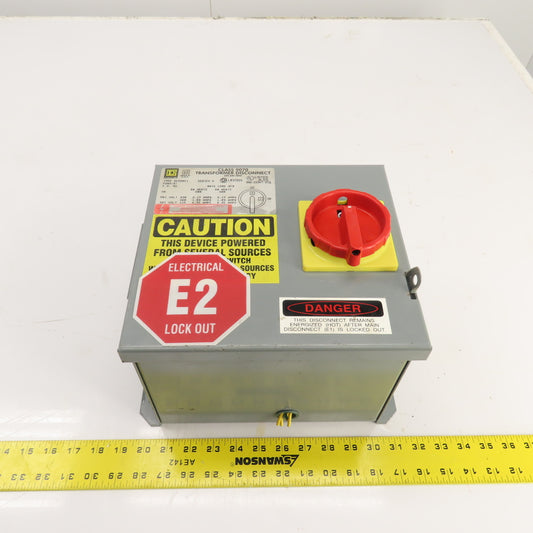 Square D SK500G1 Class 9070 Transformer Disconnect Pri 230/460V Sec 115V 4.35A