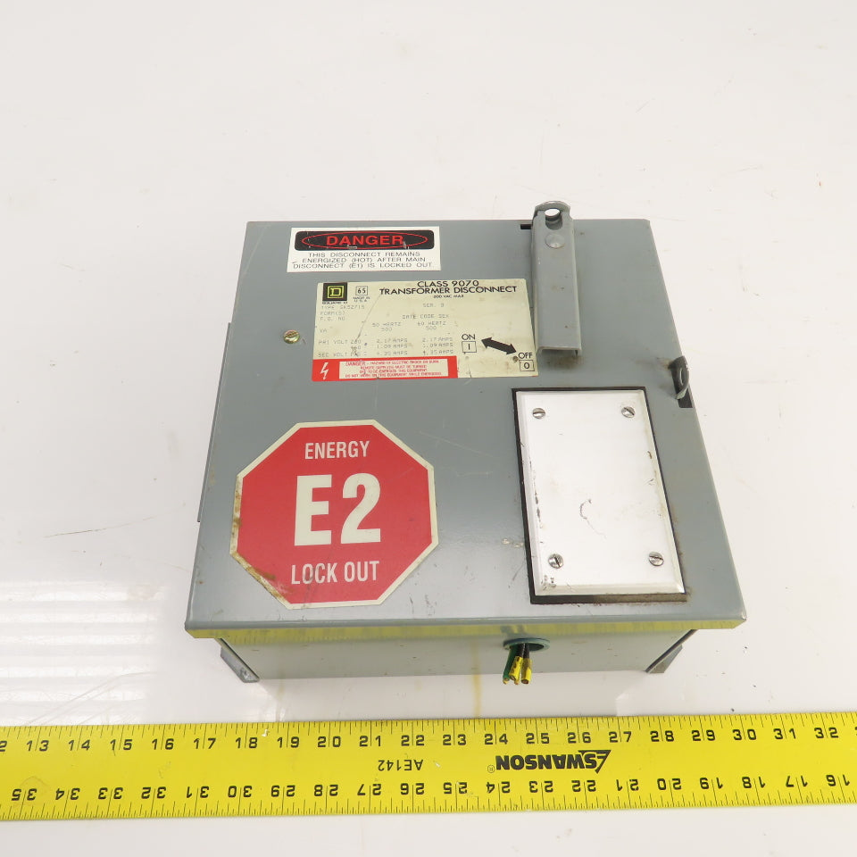 Square D SK5271S Class 9070 Transformer Disconnect Pri 230/460V Sec 115V 4.35A