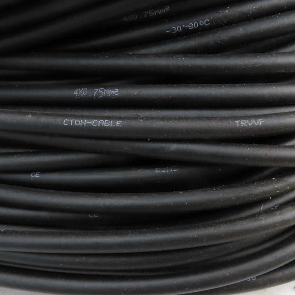 CTON Cable TRVVP 300V 4X0.5mm2 3-Conductor Shielded Flexible Wire 500' L