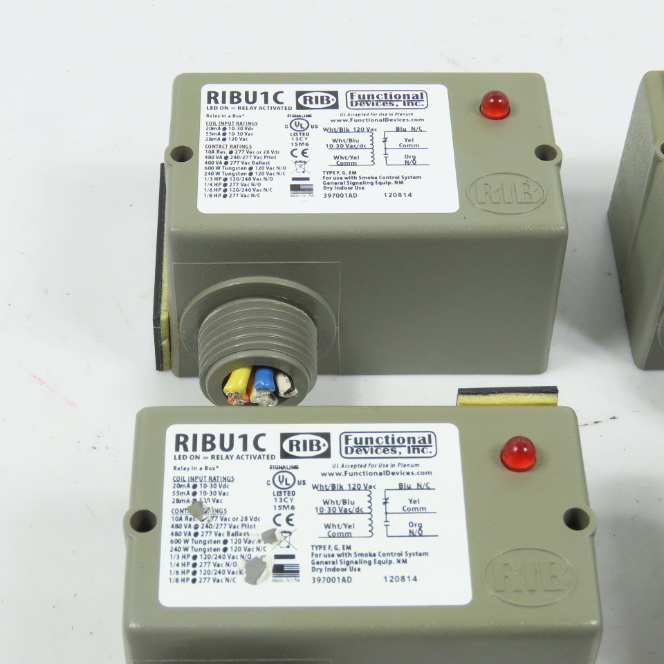 RIB Functional Devices RIBU1C Enclosed Pilot Relay 120VAC Lot Of 5