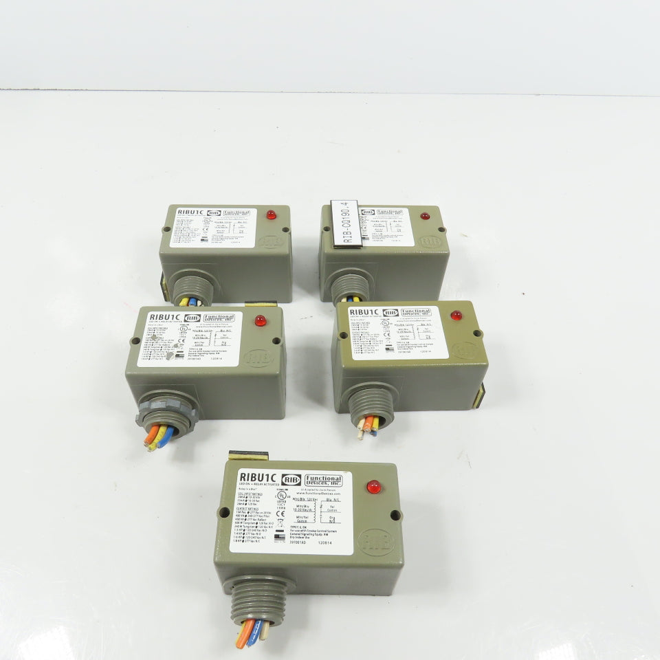 RIB Functional Devices RIBU1C Enclosed Pilot Relay 120VAC Lot Of 5