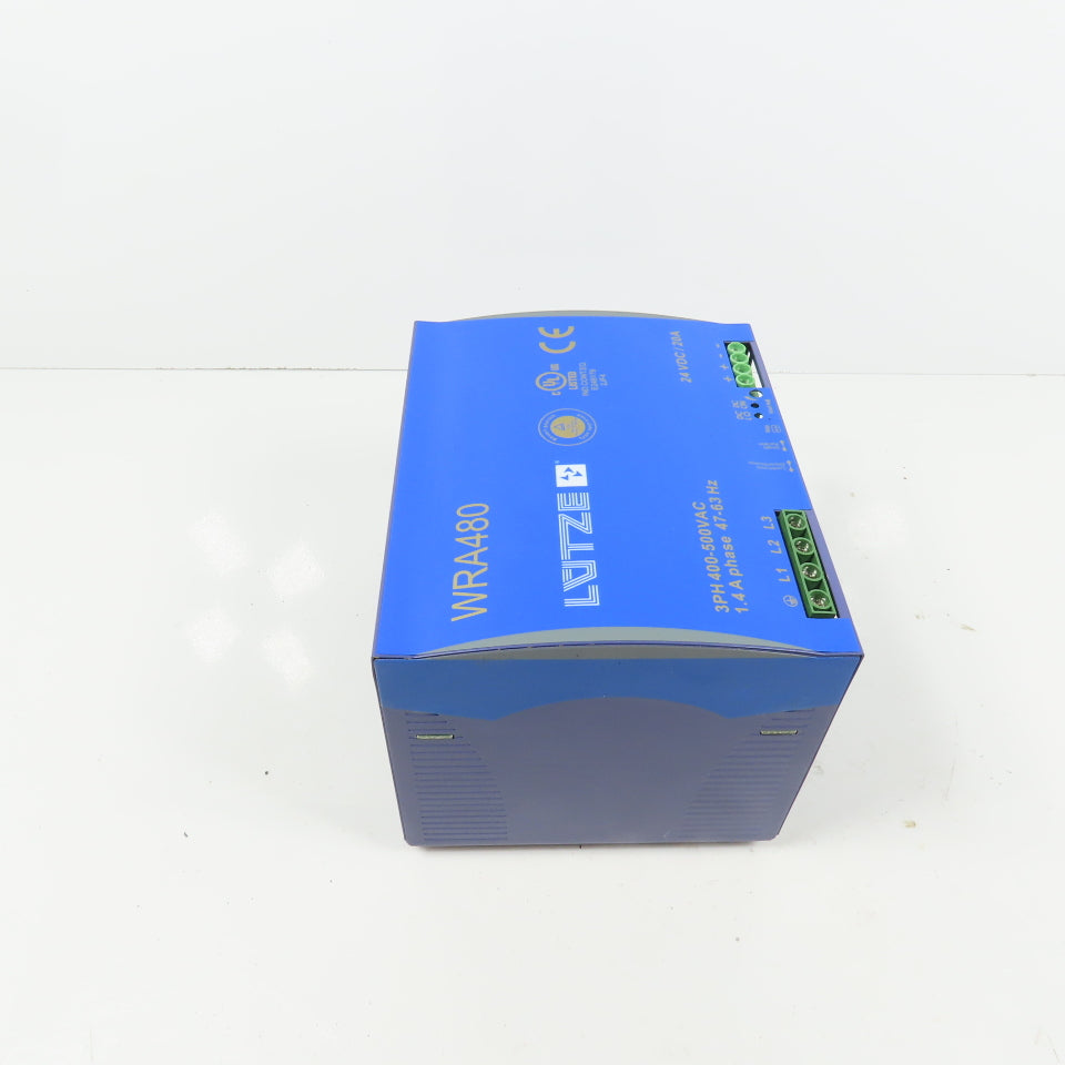 Lutze WRA480-24 24V DC 480QW Power Supply 3PH 400-500VAC Input 47-63HZ