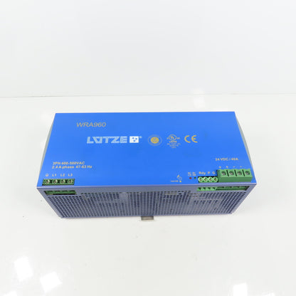 Lutze WRA960-24 24V DC 960QW Power Supply 3PH 400-500VAC Input 47-63HZ (Clean)