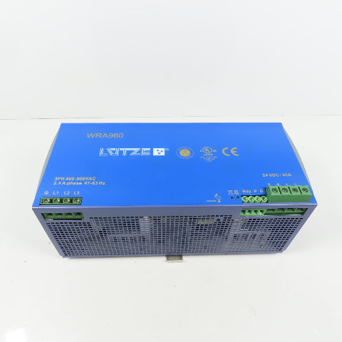 Lutze WRA960-24 24V DC 960QW Power Supply 3PH 400-500VAC Input 47-63HZ (Clean)