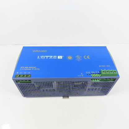 Lutze WRA960-24 24V DC 960QW Power Supply 3PH 400-500VAC Input 47-63HZ (Clean)