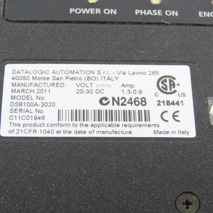 DataLogic DS8100A-3020 Barcode Laser Scanner 20-30VDC DS8100A