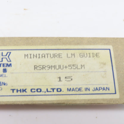 THK RSR9MUU+55LM  1CI RSR 9M Bearing Block W/55MM linear Guide Rail Slide