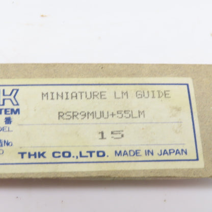 THK RSR9MUU+55LM  1CI RSR 9M Bearing Block W/55MM linear Guide Rail Slide