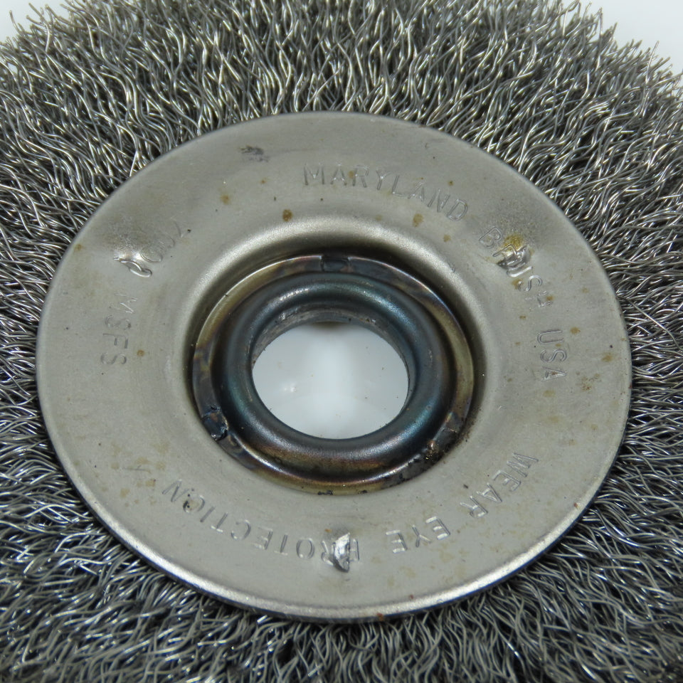 Maryland Brush 4" x 1/2" x 5/8" Bore Steel Wire Brush 7000 MSFS Lot Of 4