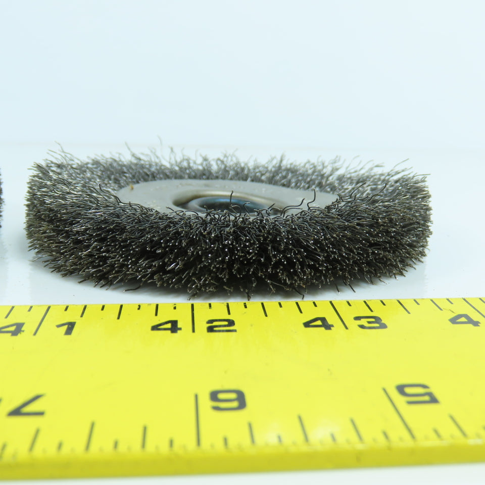 Maryland Brush 4" x 1/2" x 5/8" Bore Steel Wire Brush 7000 MSFS Lot Of 4