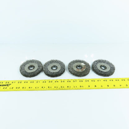 Maryland Brush 4" x 1/2" x 5/8" Bore Steel Wire Brush 7000 MSFS Lot Of 4