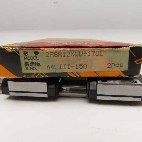THK 2RSR12XUU+170L 2 Bearing Block On (1) 170MM linear Guide Rail Slide
