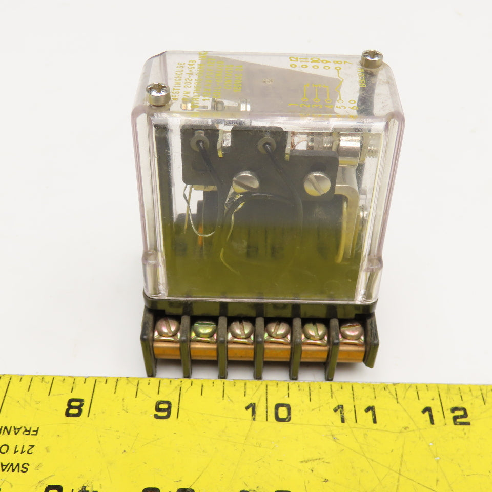 Westinghouse 202-A-648 120VAC 2A Relay & Socket Base