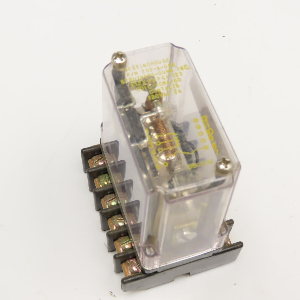 Westinghouse 202-A-648 120VAC 2A Relay & Socket Base