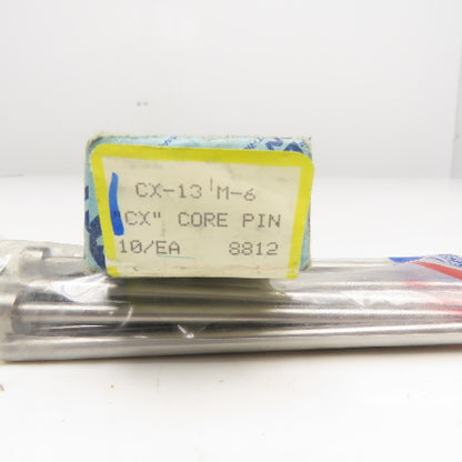 DME CX-13 M-6 3/16" x 6" Injection Molding Ejector Core Pin Lot Of 10