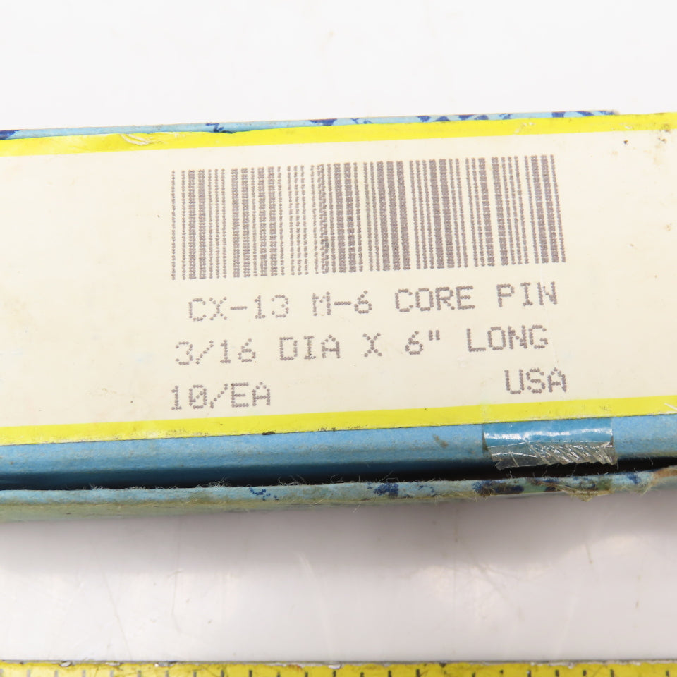 DME CX-13 M-6 3/16" x 6" Injection Molding Ejector Core Pin Lot Of 10