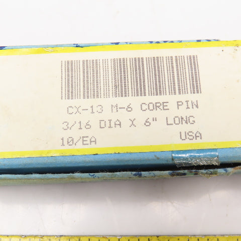 DME CX-13 M-6 3/16" x 6" Injection Molding Ejector Core Pin Lot Of 10